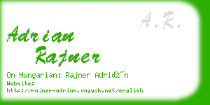 adrian rajner business card